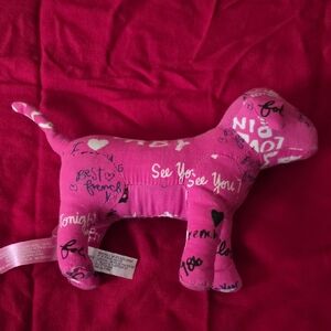 Victorias Secret Pink Dog With Graffiti Text